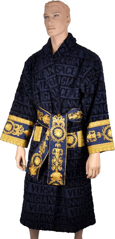 blue versace robe men